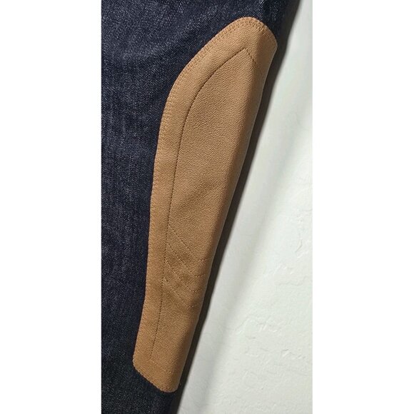 NWOT Kerrits Women’s Stretch Denim Knee Patch Breeches M Color-Bloc Riding Pants - Picture 9 of 16